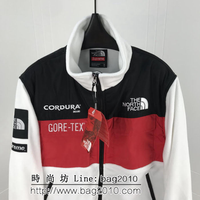 SUPREME 18FW TNF Fleece Jacket 搖粒絨 抓絨夾克 拼接工藝設計 高版本男女同款 ydi2589